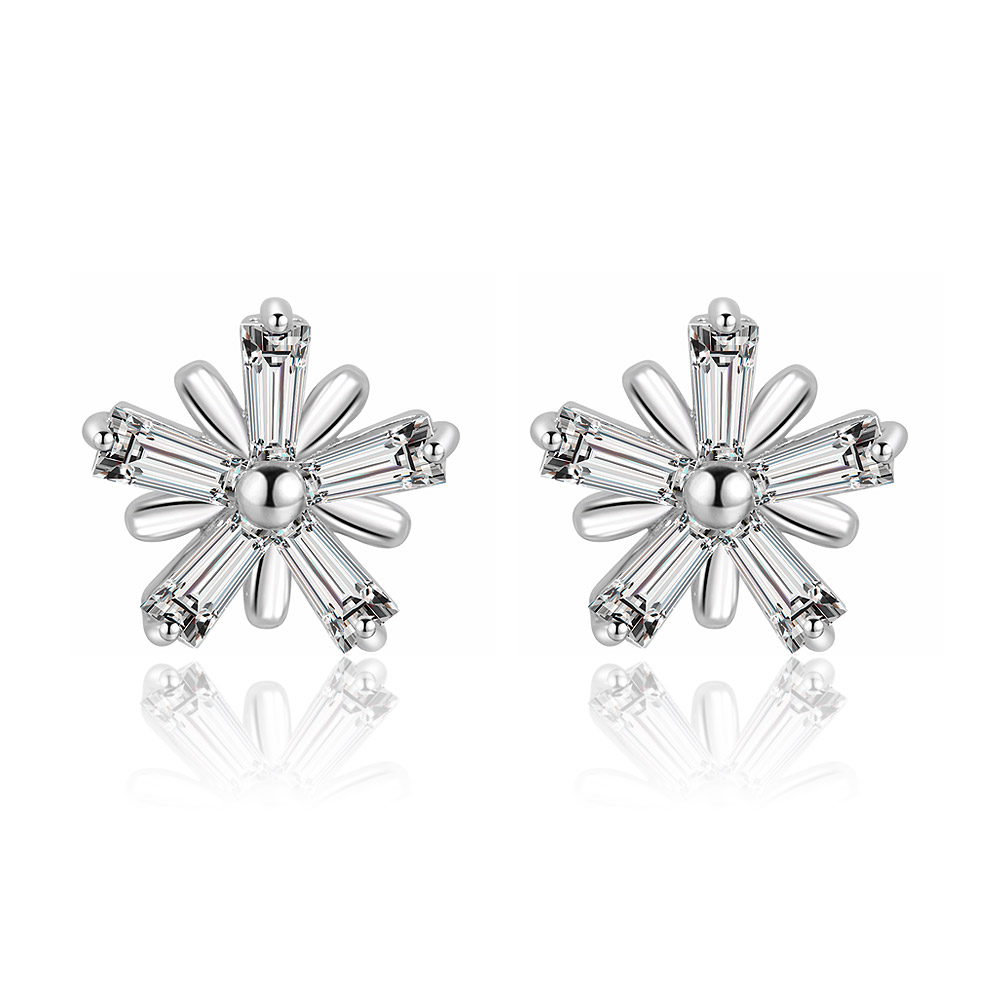 Zirconia Snow Star Earring